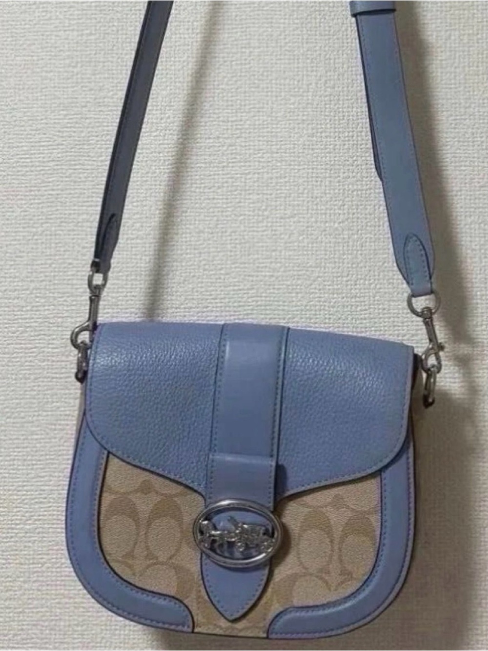 Coach Colorblock Georgie Saddle Bag EUC